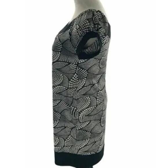 Robbie Bee Womens Signature Dress Midi Black and White Polka Dot Ruffles Size 8 - Picture 3 of 6